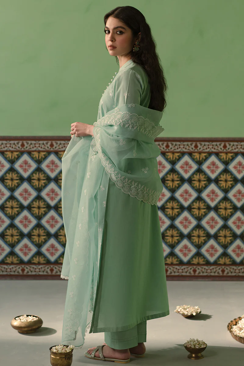 FLORAL WAVE-3 PIECE CHIKANKARI SUIT - Image 5