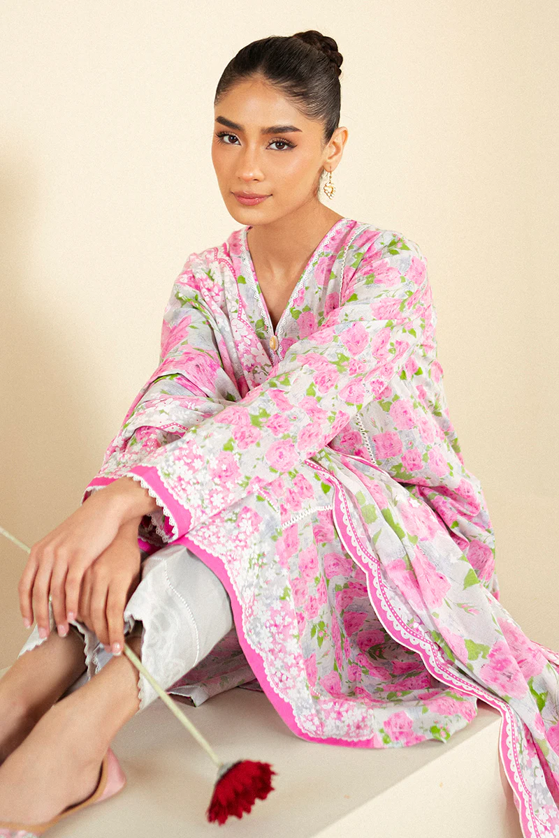 FLORAL WIND-3 PIECE LAWN SUIT - Image 3
