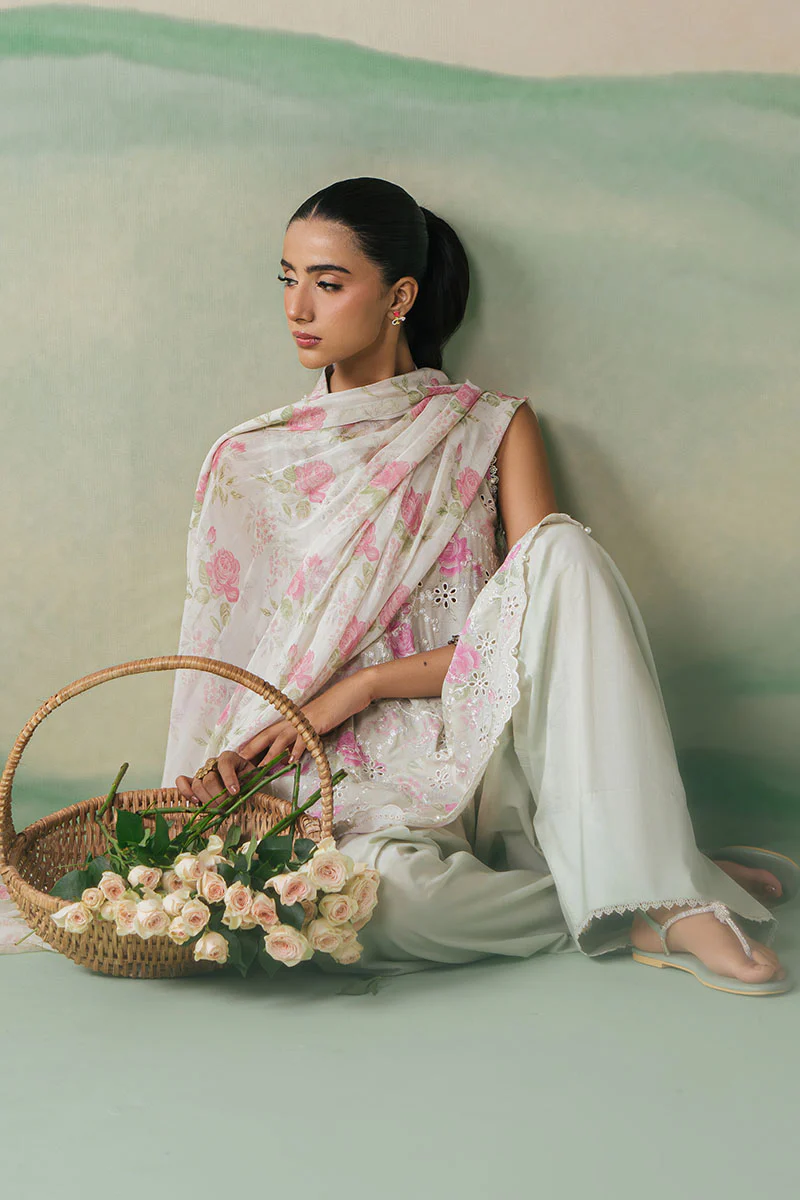 FLORET GRACE-3PC LAWN EMBROIDERED SUIT - Image 4