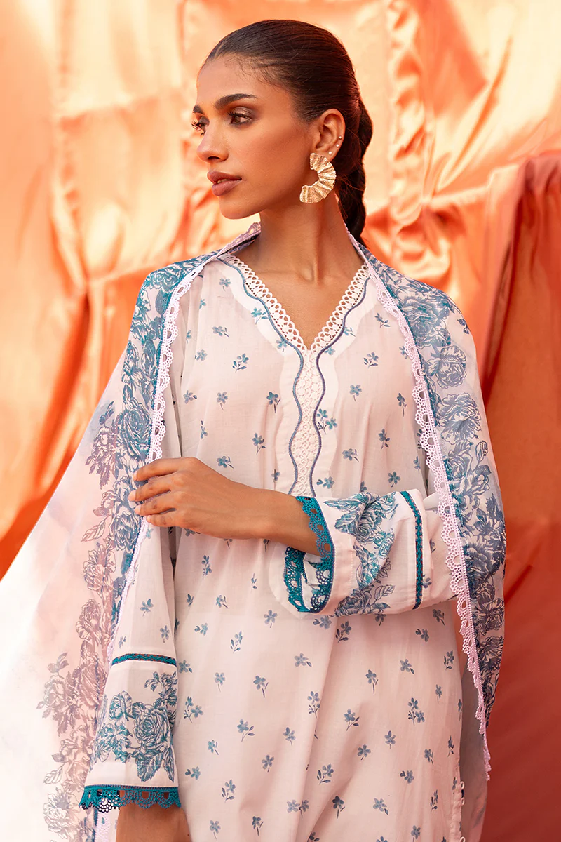 FLORET VOGUE-3 PIECE PRINTED LAWN SUIT - Image 2
