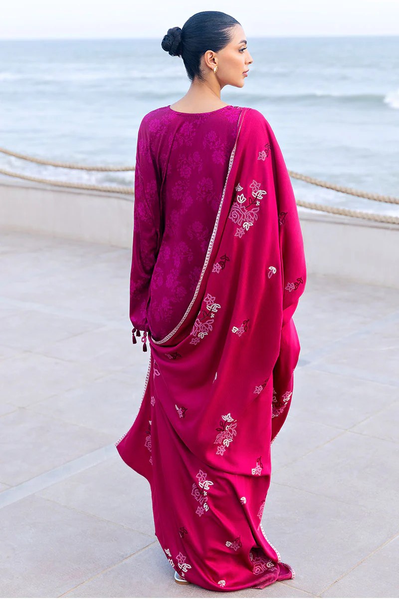 FLORID ZEAL-3PC SATIN PRINTED SUIT - Image 7