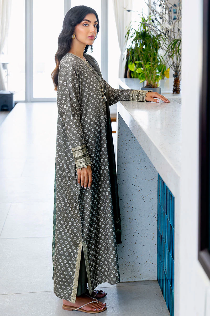 FOREST MIST-3PC SATIN PRINTED SUIT - Image 5