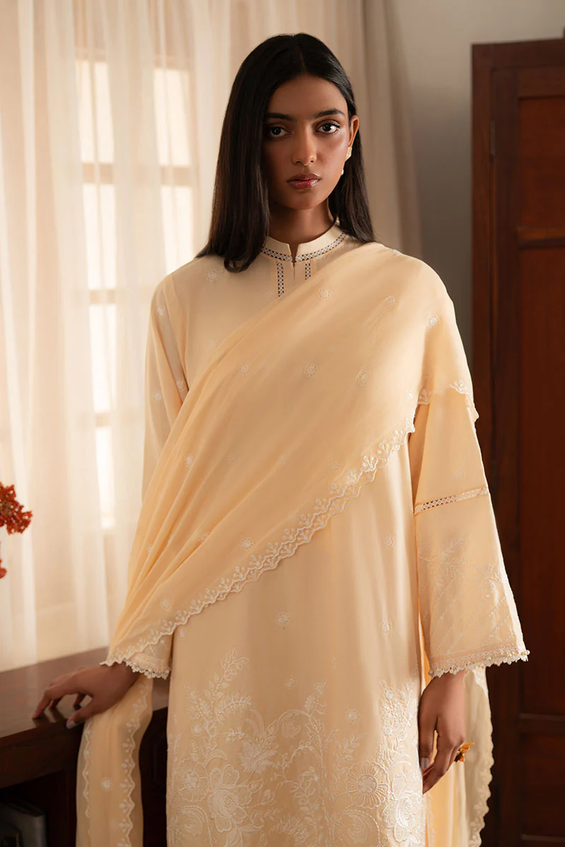 FRENCH GLOW- 3PC EMBROIDERED LAWN SUIT - Image 4