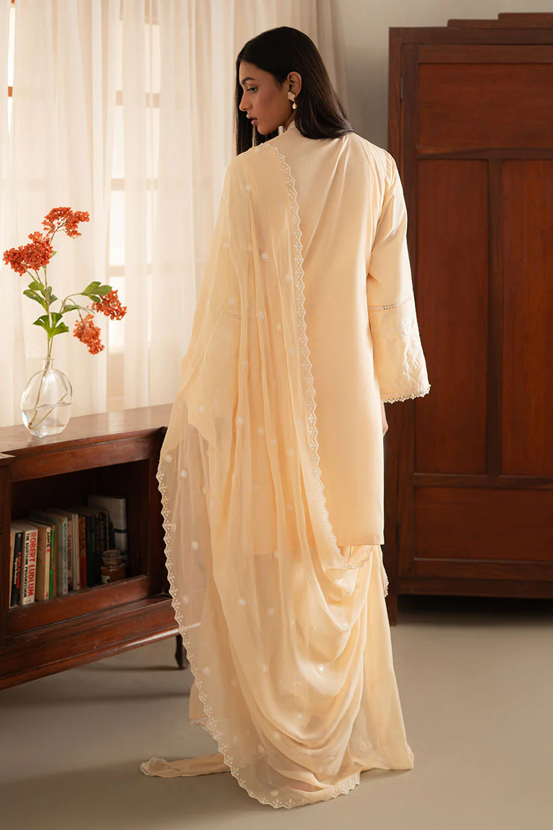 FRENCH GLOW- 3PC EMBROIDERED LAWN SUIT - Image 9