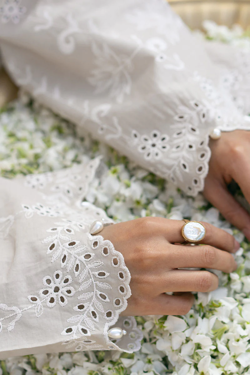 GARDEN CHARM-3PC CHIKANKARI SUIT - Image 2