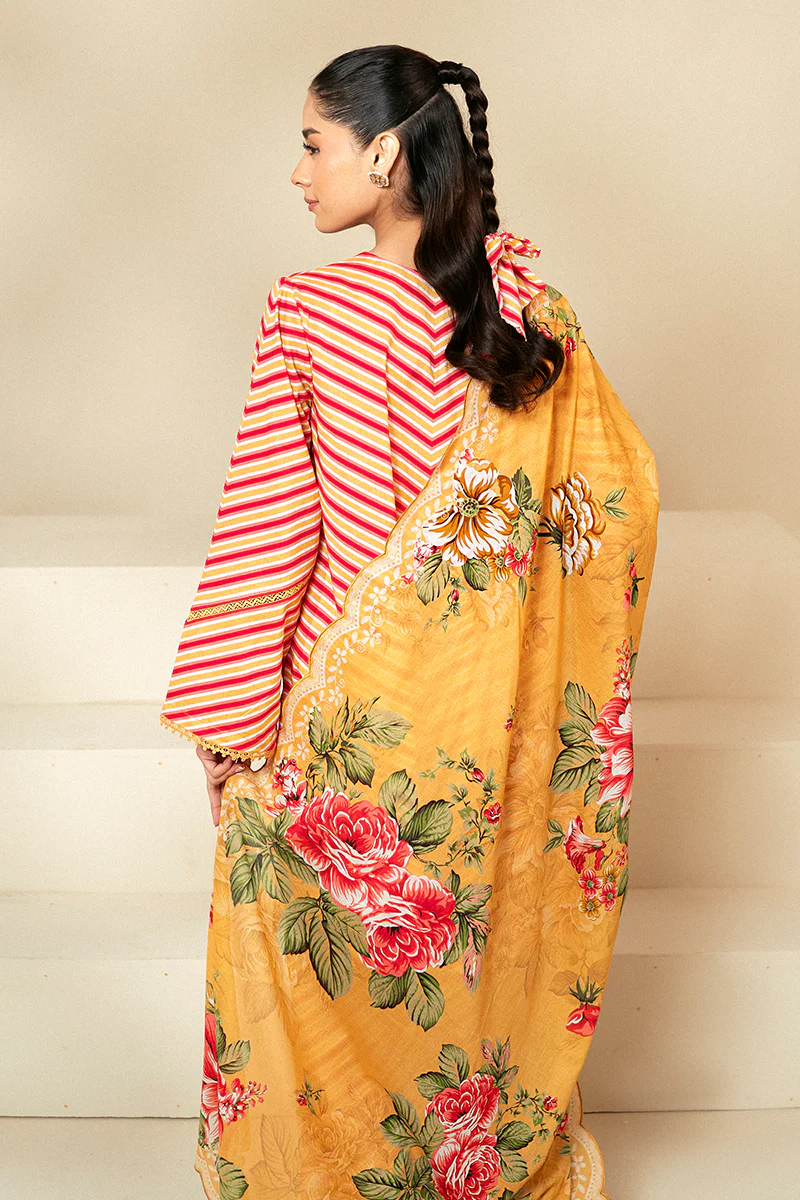 GOLDEN ROSADO-3 PIECE LAWN SUIT - Image 5