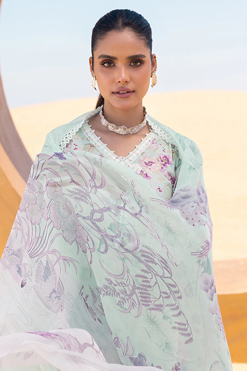 GREY MIST-3 PIECE PRINTED LAWN SUIT - Image 5