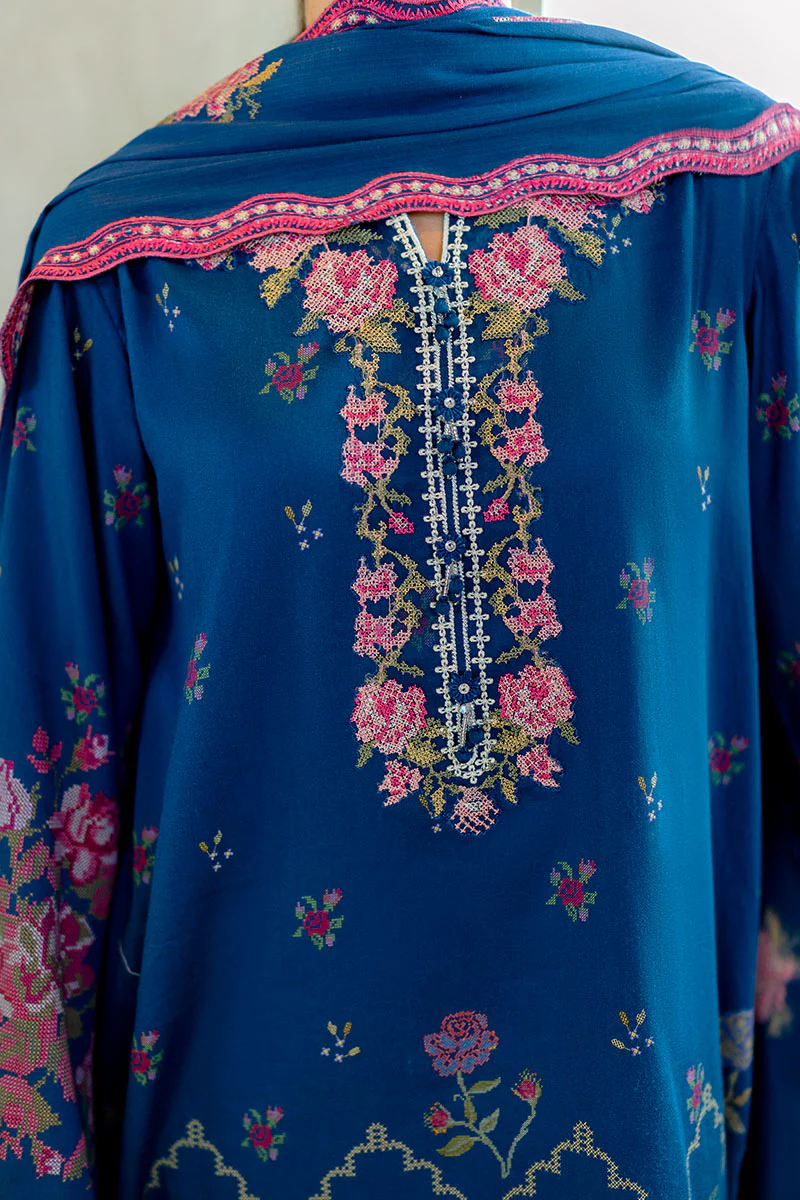 INK BLOOM-3PC SATIN PRINTED SUIT - Image 4