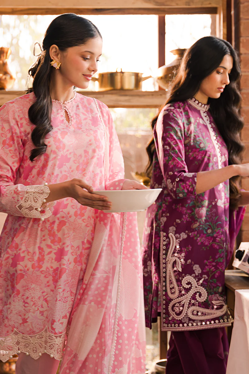 IRIS MAUVE-3 PIECE EMBROIDERED LAWN SUIT - Image 7