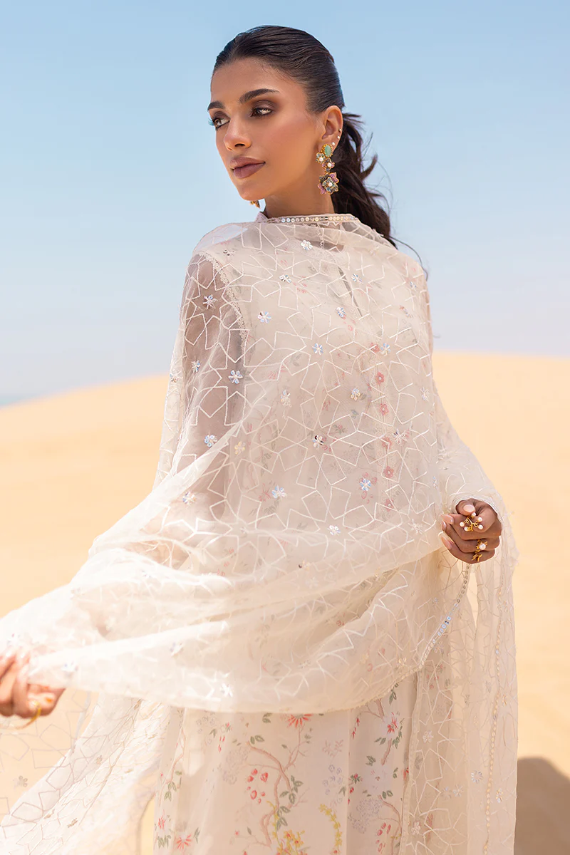 IVORY GLOW-3 PIECE PRINTED LAWN SUIT - Image 4