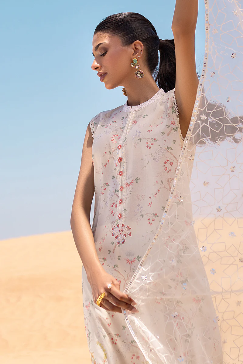 IVORY GLOW-3 PIECE PRINTED LAWN SUIT - Image 5
