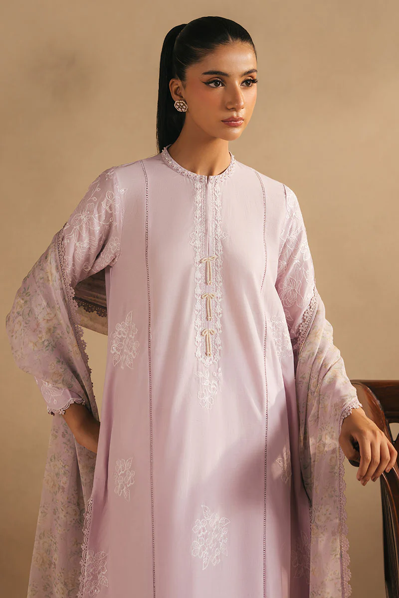 LAVENDER DREAM- 3PC EMBROIDERED LAWN SUIT - Image 4