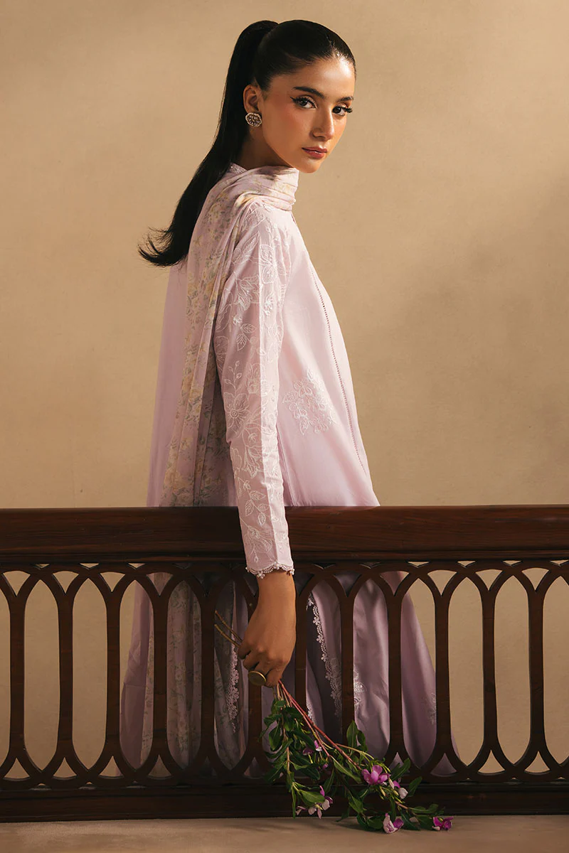 LAVENDER DREAM- 3PC EMBROIDERED LAWN SUIT - Image 5