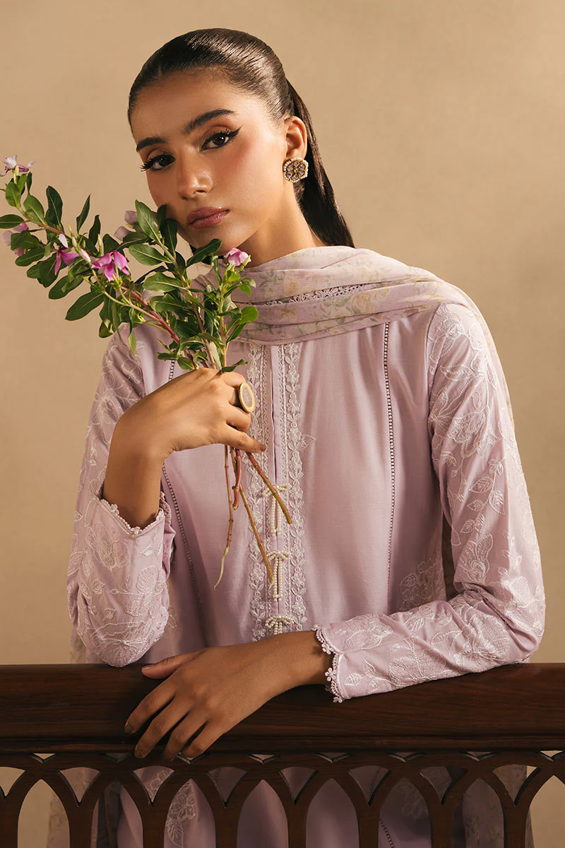 LAVENDER DREAM- 3PC EMBROIDERED LAWN SUIT - Image 6