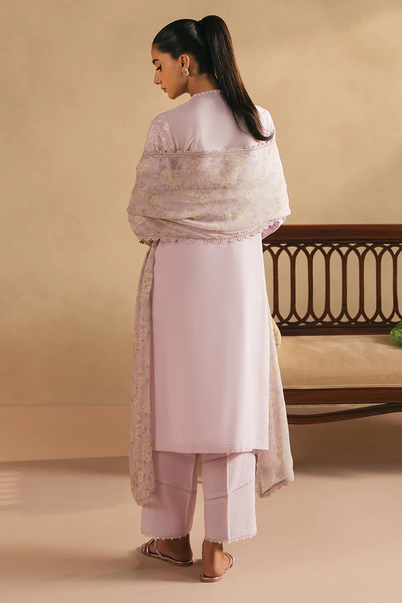 LAVENDER DREAM- 3PC EMBROIDERED LAWN SUIT - Image 8