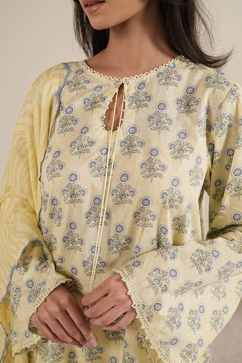 LEMON HAZE-3PC PRINTED LAWN SUIT - Image 2