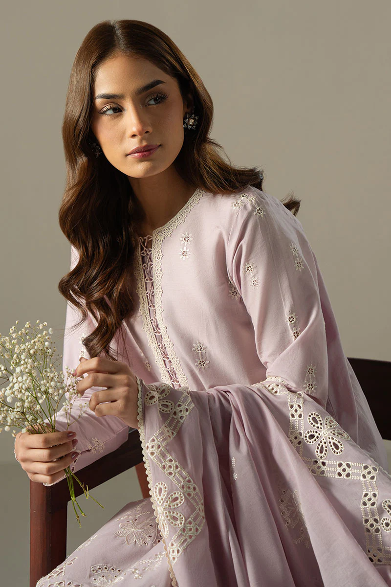 LILAC BLOOM-3PC CHIKANKARI SUIT - Image 7