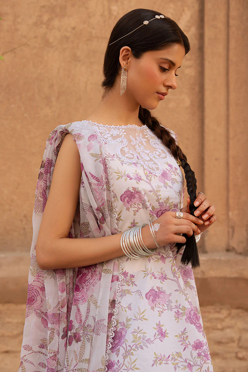 LILAC HINT-3PC PRINTED LAWN SUIT - Image 4