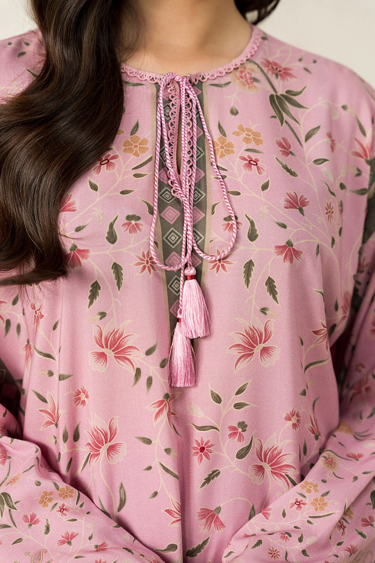 LILAC IMPRESSION-2PC LINEN PRINTED SUIT - Image 2