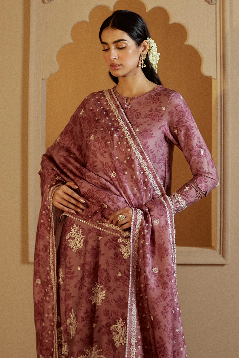 MAUVE DREAM-3 PC MARINA EMBROIDERED SUIT - Image 4