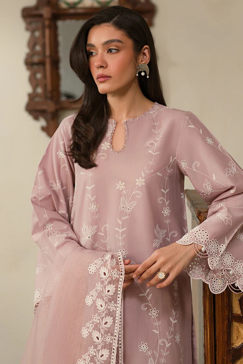 MAUVE GLAM-3 PC CHIKANKARI SUIT - Image 2
