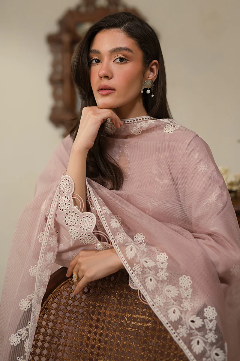 MAUVE GLAM-3 PC CHIKANKARI SUIT - Image 3