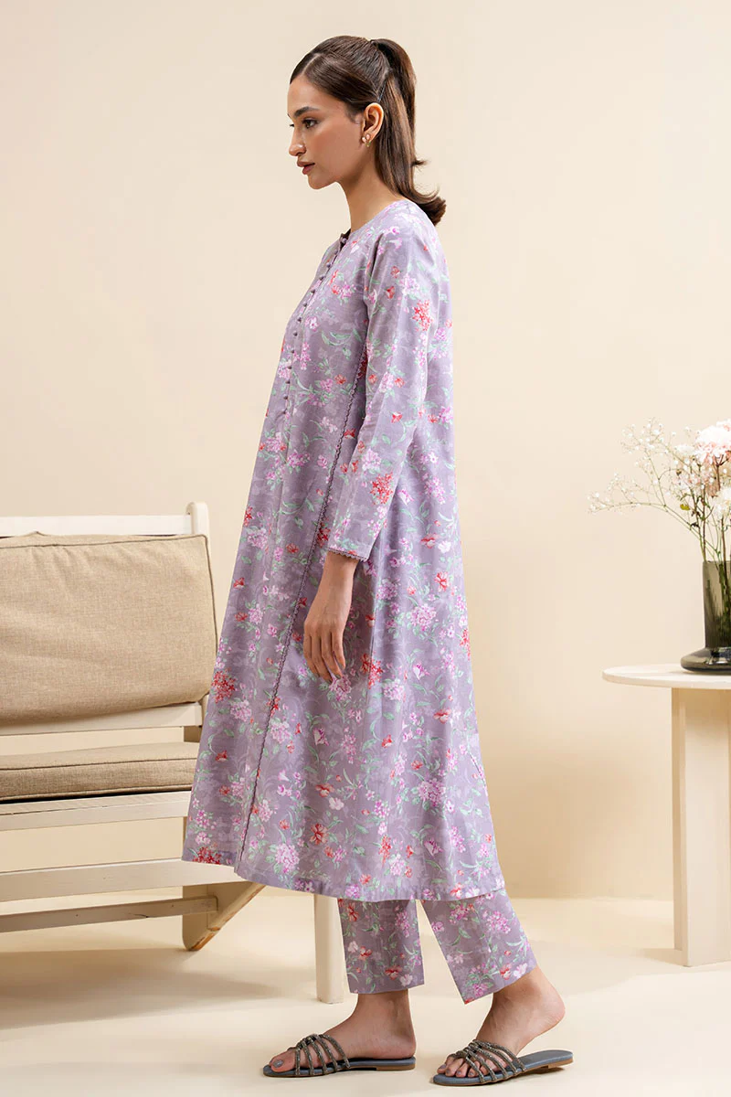 MAUVE HAZE-2 PC PRINTED KHADDAR SUIT - Image 6