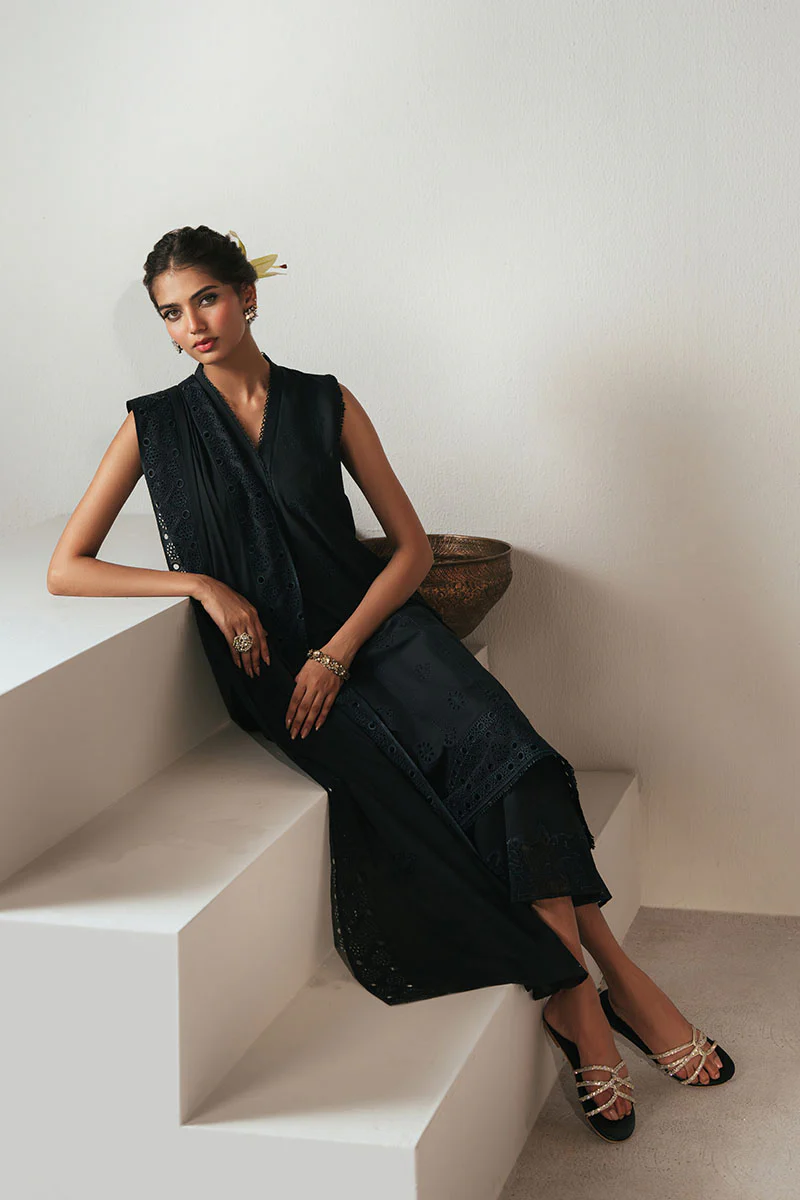 MIDNIGHT GLAM-3PC CHIKANKARI SUIT - Image 3
