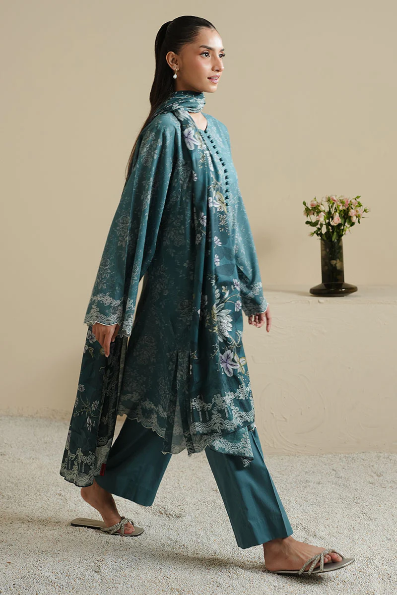 MIDNIGHT TWILIGHT-3PC PRINTED LAWN SUIT - Image 5