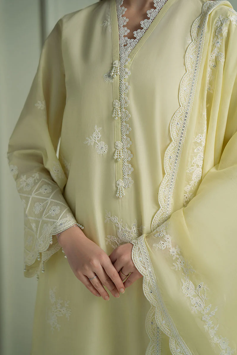 MISTY HAZE- 3PC EMBROIDERED LAWN SUIT - Image 4