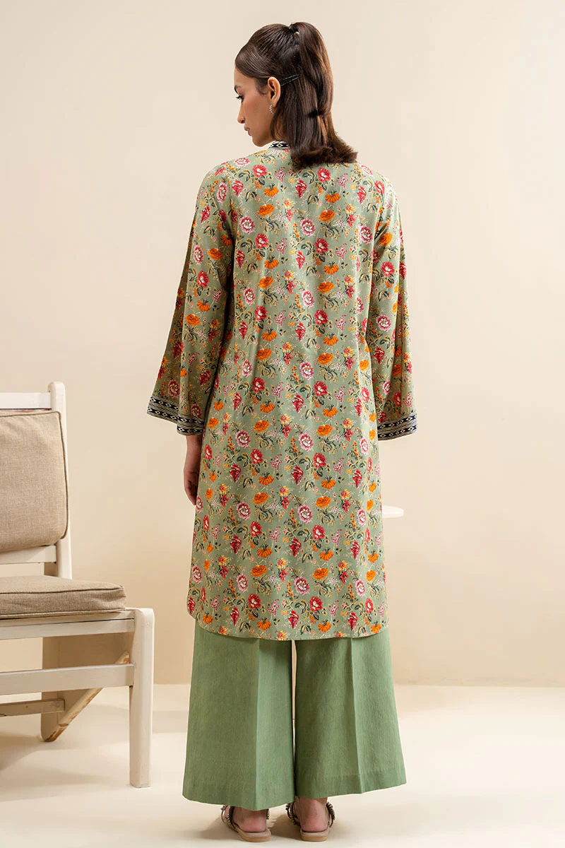 MUTED ROSE-2 PC PRINTED LINEN SUIT - Image 9