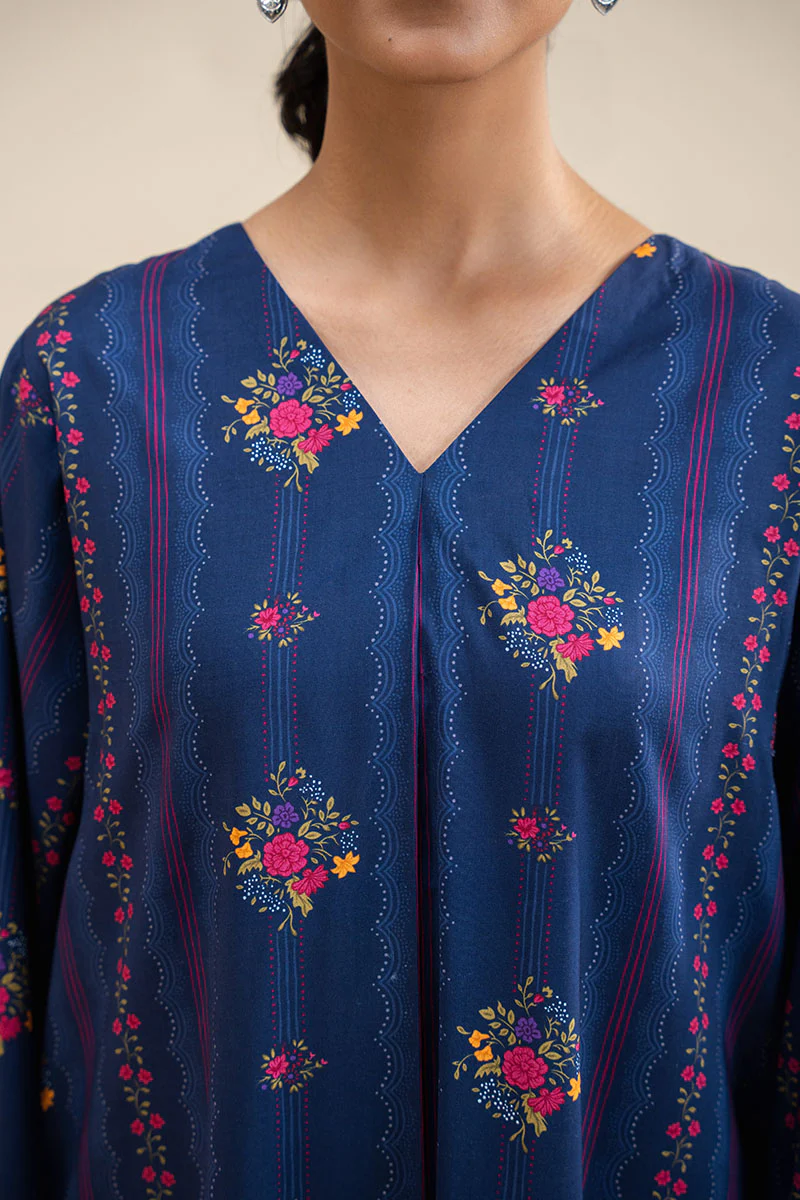 MYSTIC BLUE-2 PC PRINTED LINEN SUIT - Image 6