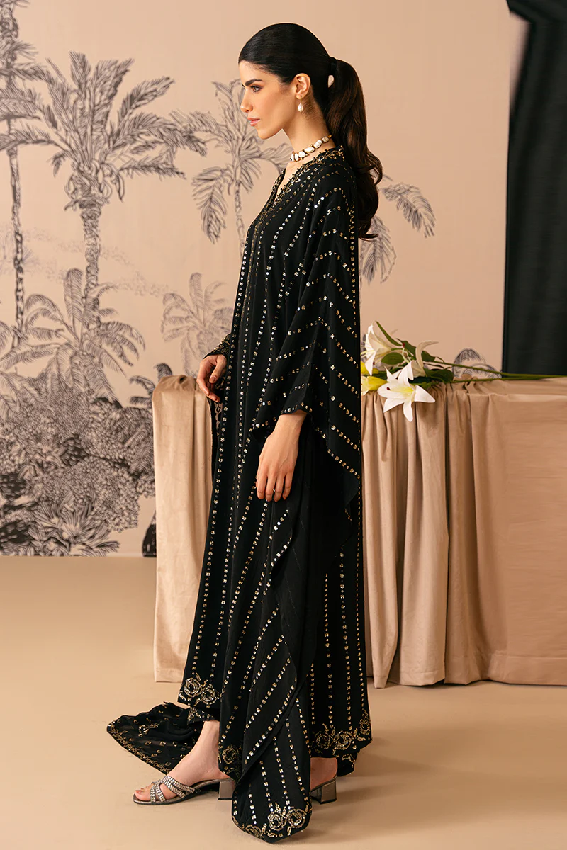 MYSTIC RAVEN-3 PIECE EMBROIDERED SILK SUIT - Image 5