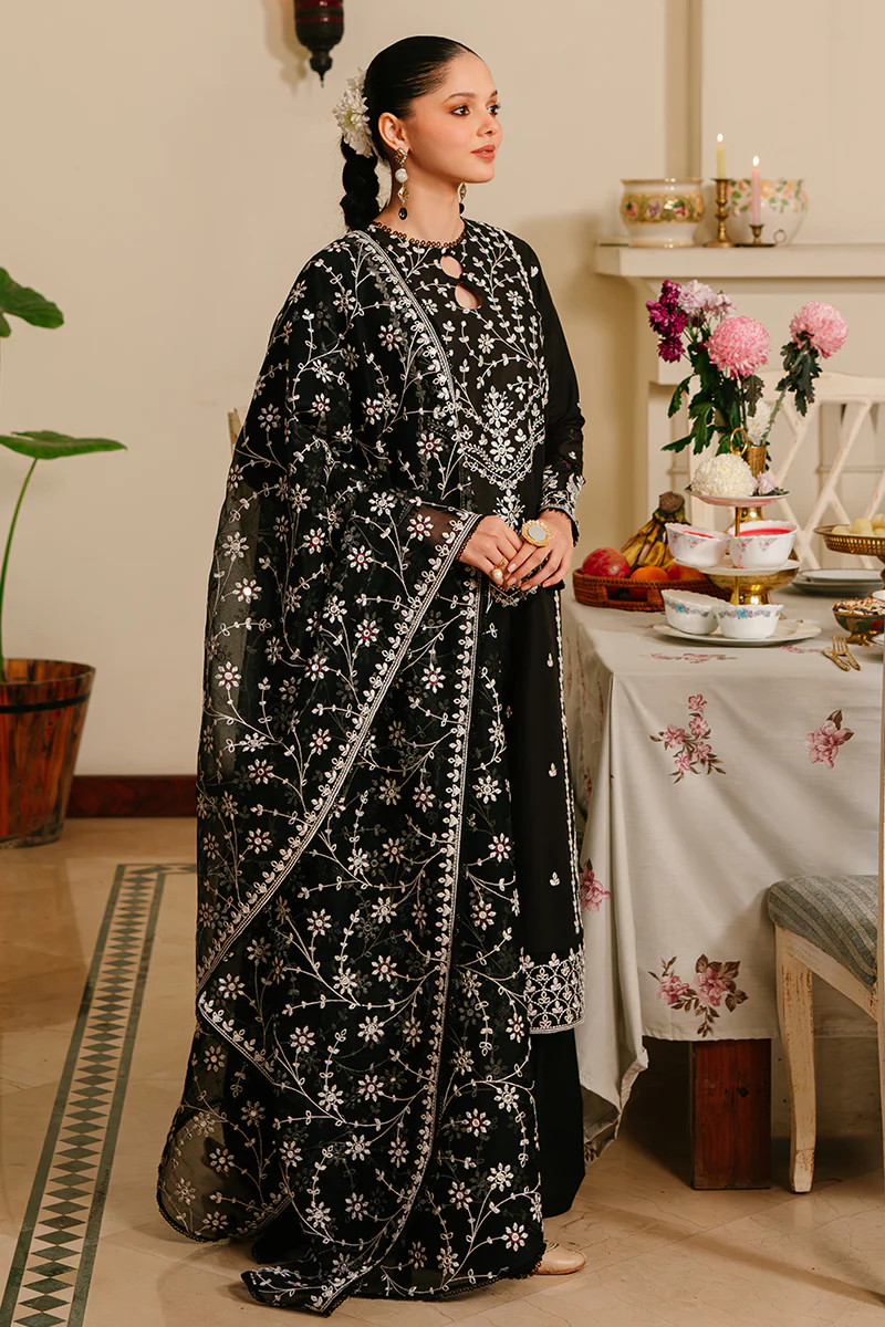 NOIR ORNATE-3 PIECE EMBROIDERED LAWN SUIT - Image 4