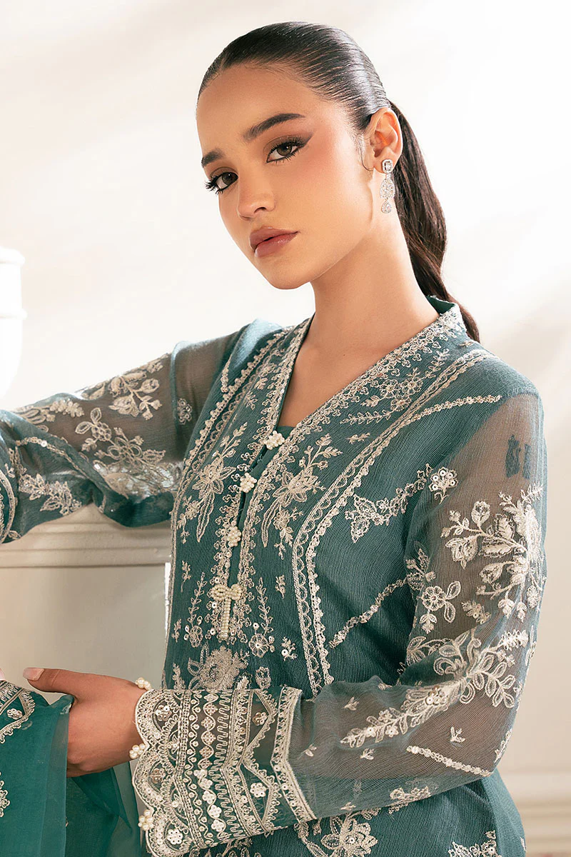 NORTH SEA-4PC NET EMBROIDERED SUIT - Image 5