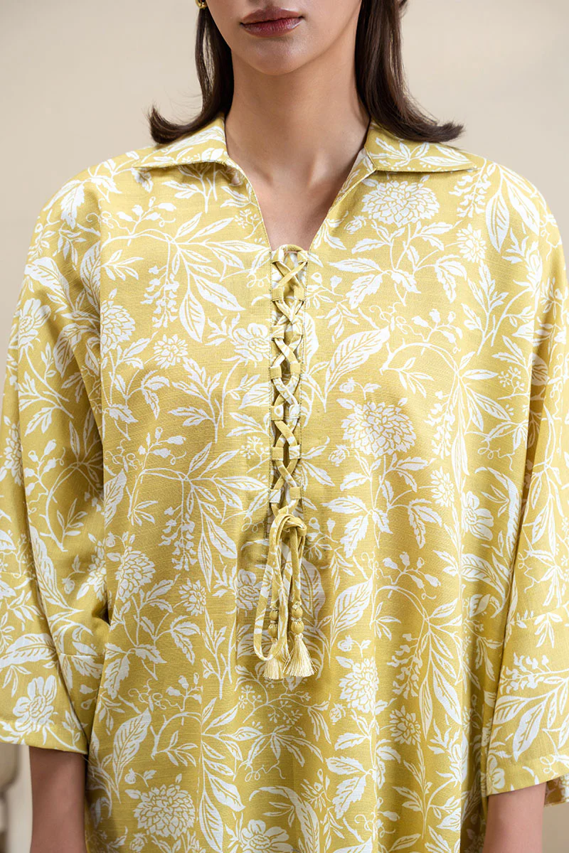 OCHRE CHARM-2 PC PRINTED KHADDAR SUIT - Image 3