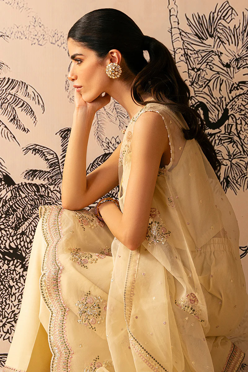 OPAL GLOW-4 PIECE EMBROIDERED ORGANZA SUIT - Image 5