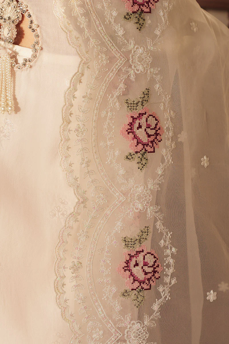 PALE PINK-3 PC EMBROIDERED JACQUARD SUIT - Image 4