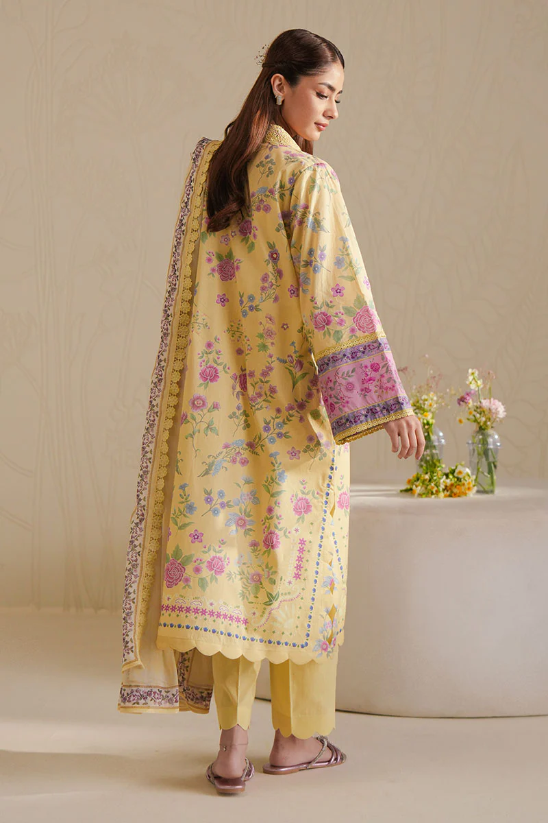 PASTEL BLOOM-3 PIECE PRINTED LAWN SUIT - Image 7