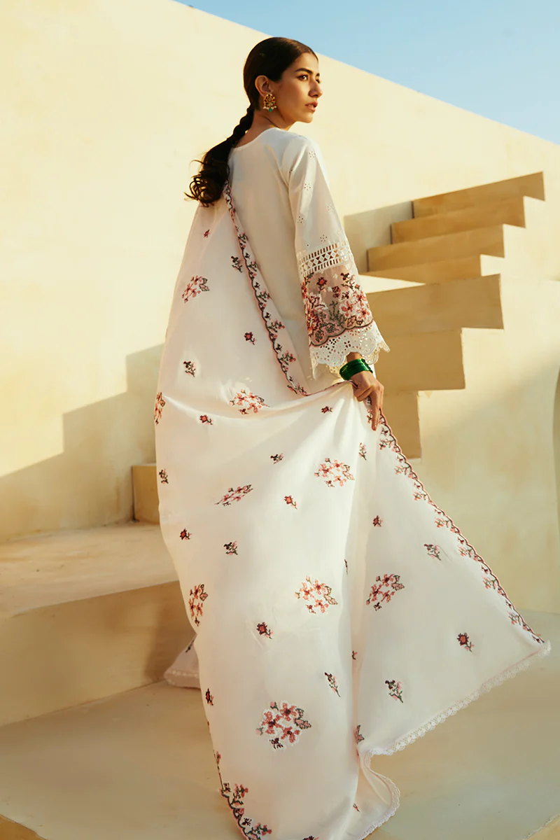 PASTEL PINK-3 PIECE LAWN EMBROIDERED SUIT - Image 5