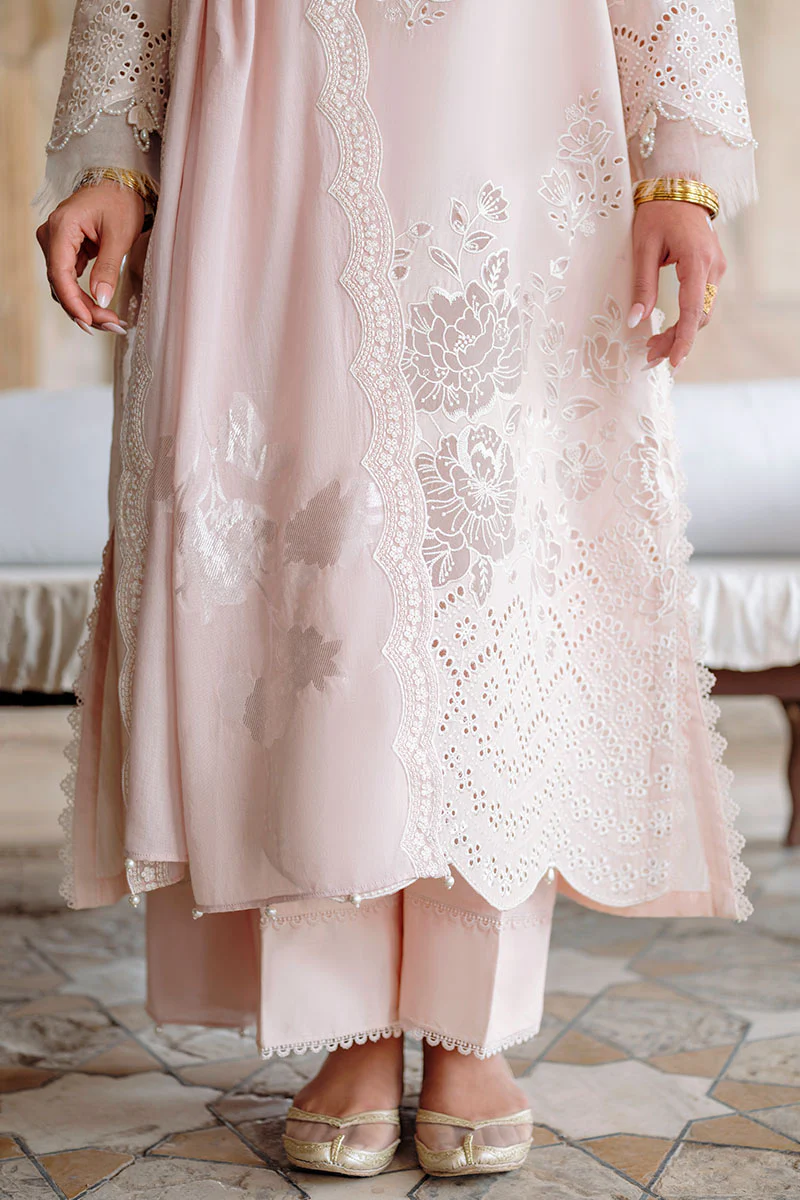 PEACH BLUSH-3PC EMBROIDERED LAWN SUIT - Image 2