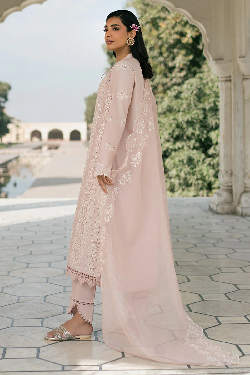 PEACH FLORET-3PC CHIKANKARI SUIT - Image 8