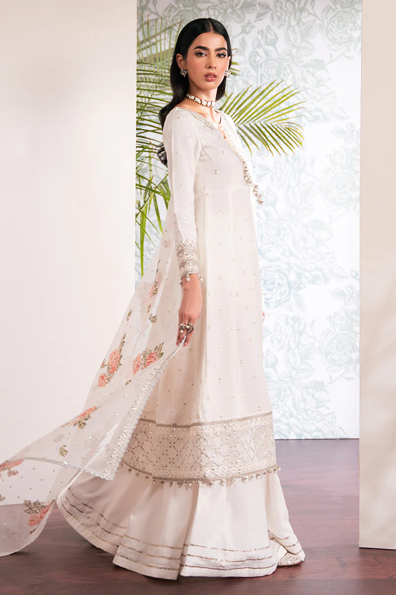 PEARL HAZE-3 PC EMBROIDERED SILK SUIT - Image 5