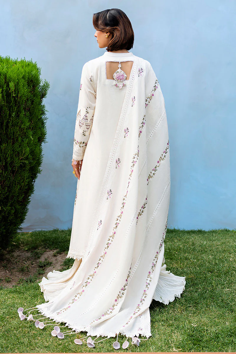 PETAL PARADISE-3PC EMBROIDERED LAWN SUIT - Image 6