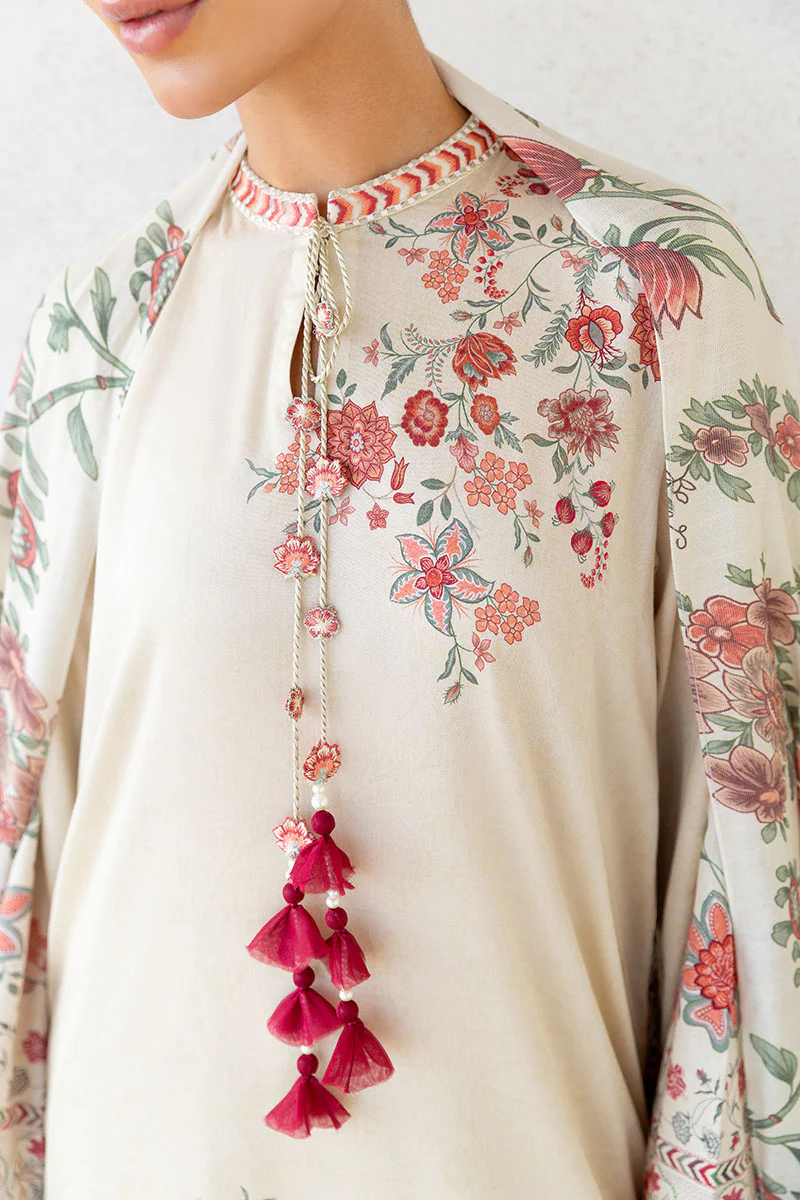 PETAL SAND-3PC SATIN PRINTED SUIT - Image 5