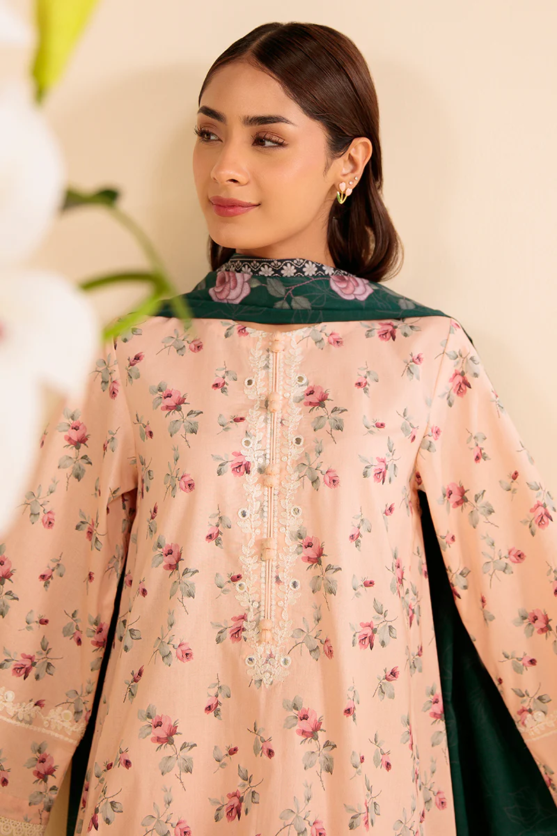 PINK PARFAIT-3 PIECE PRINTED LAWN SUIT - Image 3