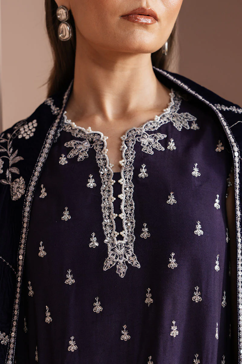 PURPLE MAJESTY-3 PIECE EMBROIDERED SILK SUIT - Image 2