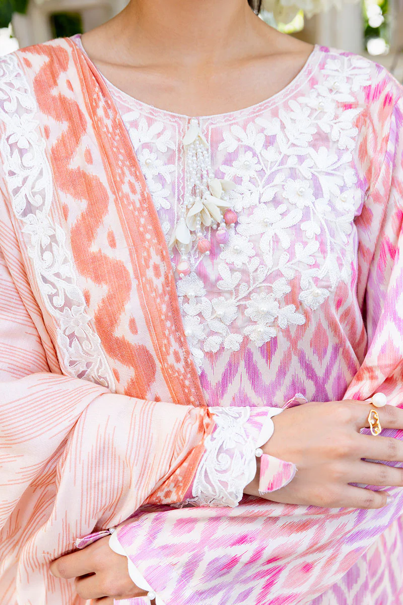 RADIANT CHARM-3PC SATIN PRINTED SUIT - Image 2