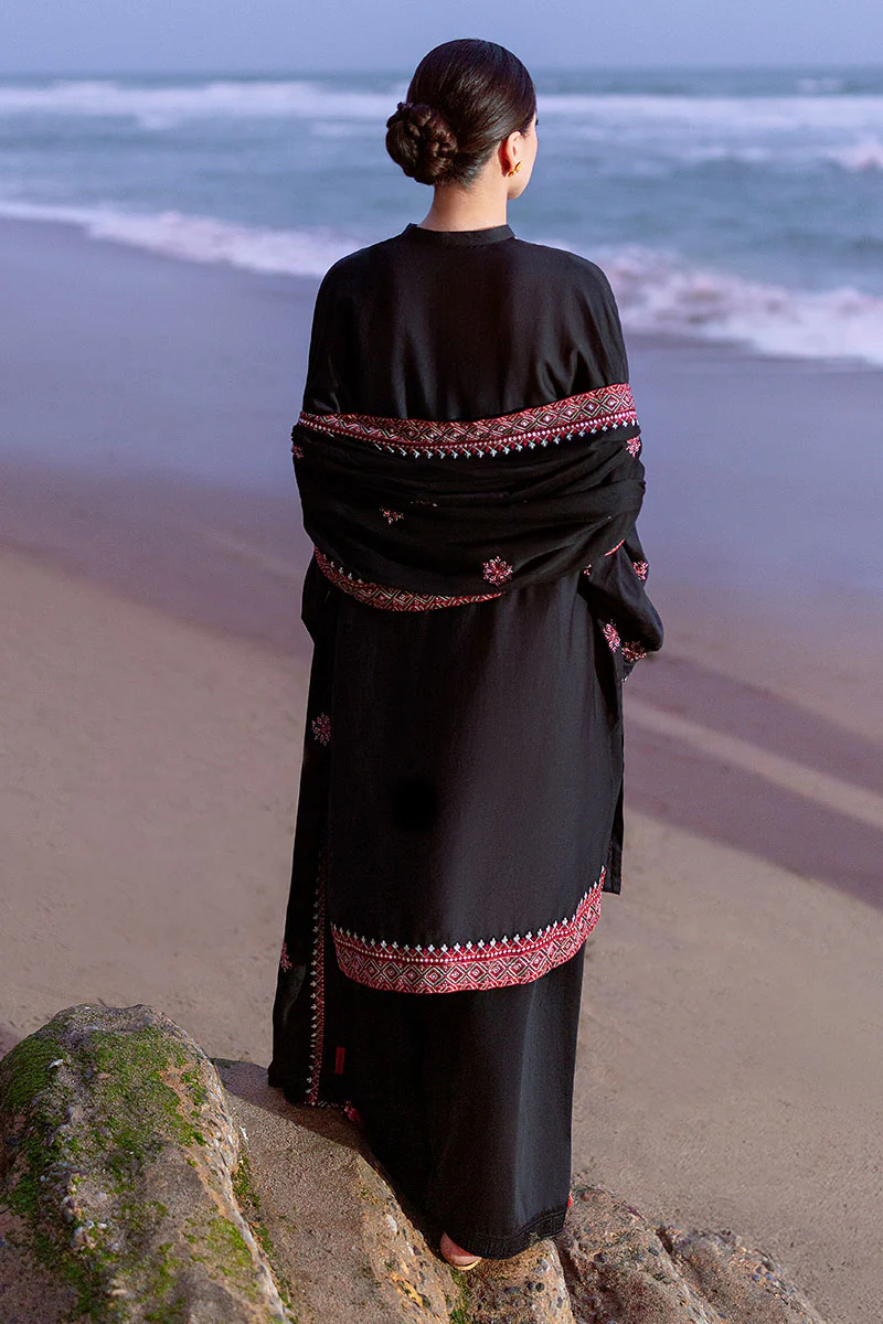 RAVEN FOLK-3PC SATIN EMBROIDERED SUIT - Image 7