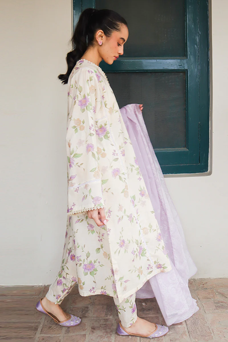 ROSEATE MUSE-3 PIECE PRINTED LAWN SUIT - Image 9